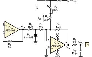 采用AD8002雙電流反饋運算放大器實現ADC箝位電路的設計