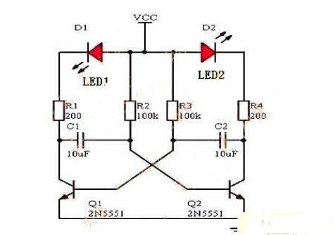 闪烁频率为2Hz的闪光电路的设计方法