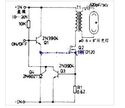 <b class='flag-5'>直流</b>電源<b class='flag-5'>供電</b>的<b class='flag-5'>日光燈</b><b class='flag-5'>電路</b>