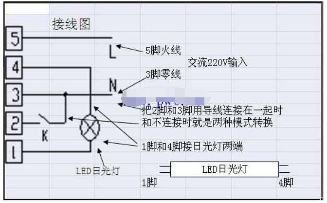 应急LED筒灯的接线方法