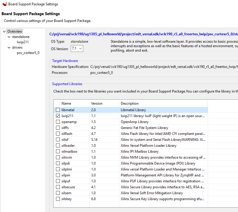 Xilinx如何配置<b class='flag-5'>BSP</b><b class='flag-5'>工程</b>包含的的公共模塊