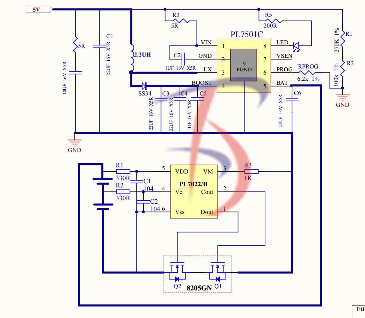 兩節(jié)鋰電池充電芯片中的電池管理系統(tǒng)