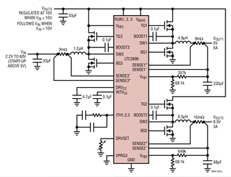 Linear同步DC／DC控制器LTC3899的性能特点及应用范围