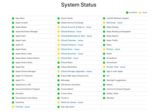 <b class='flag-5'>苹果</b>在线服务出现问题 影响了多个 <b class='flag-5'>iCloud</b> <b class='flag-5'>功能</b>