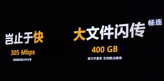 华为Mate40系列黑科技闪传技术首发,305M...