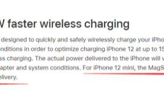 iPhone 12 Mini的MagSafe功率...