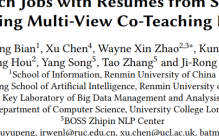 基于多视图协作学习的人岗匹配研究论文提要