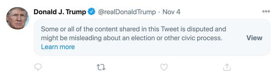 美国大选期间,特朗普38%推文被Twitter贴...