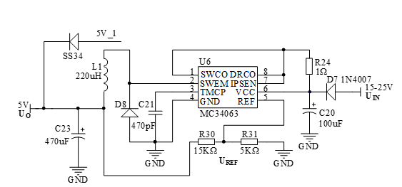 mc34063降压电路特性及内部基本结构