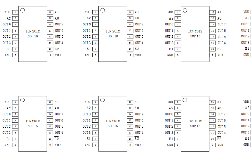 ICN <b class='flag-5'>SOP16</b>封装电路原理图模型