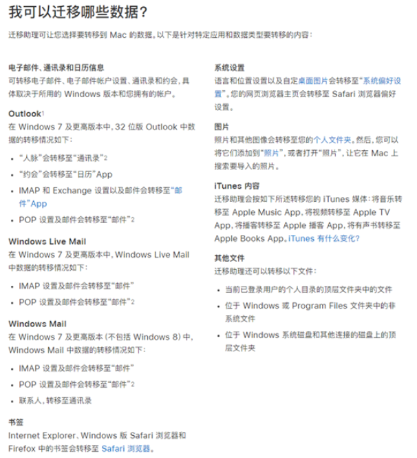 苹果发布新版迁移助理，Windows资料可一键导入Mac