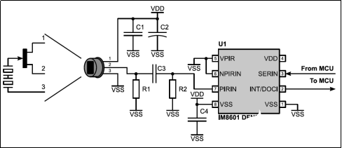 翠展微电子推出可编程超低功耗热释电信号调理芯片M8601