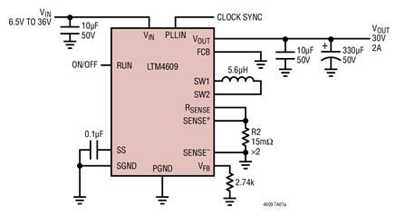 DC/DC微型模块稳压器LTM4609的功能特性及应用范围