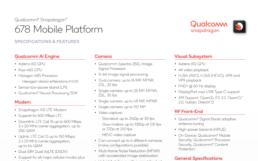 驍龍678有望讓平價Android手機帶來更高級的影像效果