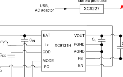 如何与一个外部电源并行地使用XC9131H，用来配置一个“OR电路”