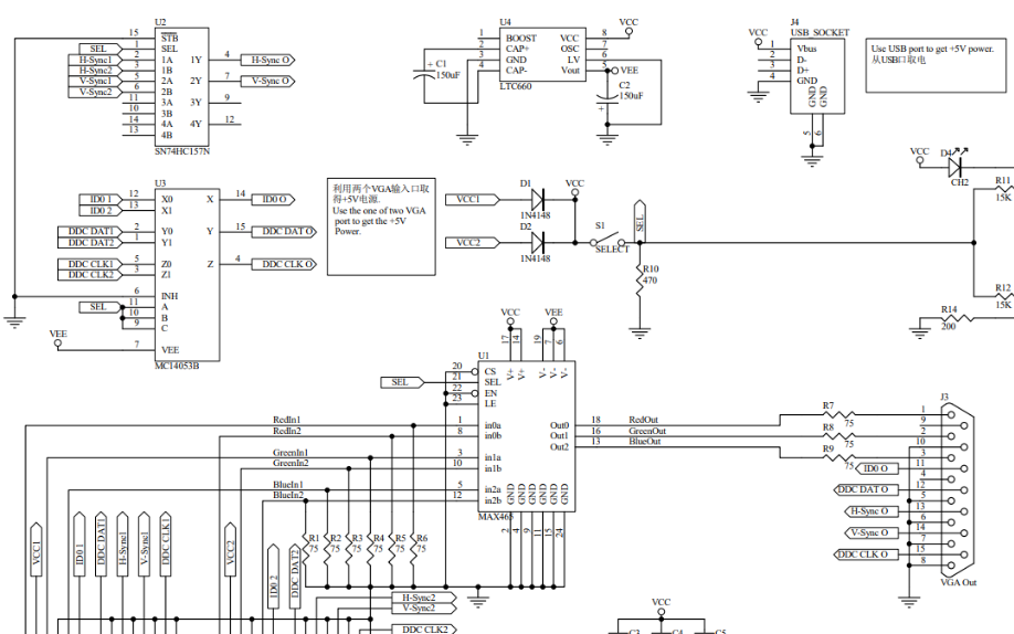 KVM VGA<b class='flag-5'>信號</b>切換<b class='flag-5'>電路</b>的<b class='flag-5'>電路</b><b class='flag-5'>原理圖</b>免費下載