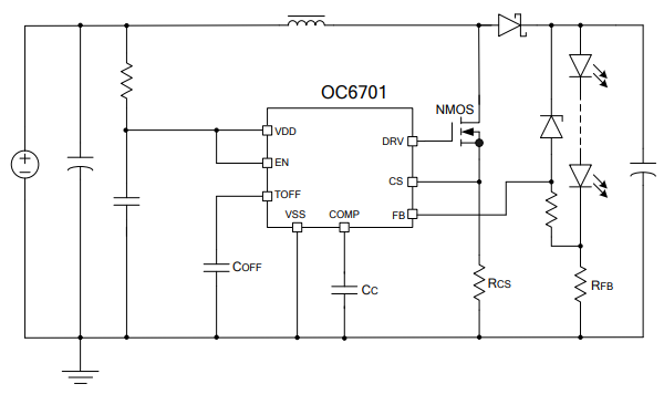 <b class='flag-5'>OC</b>6701升压型LED<b class='flag-5'>恒</b><b class='flag-5'>流</b><b class='flag-5'>驱动器</b>的数据手册