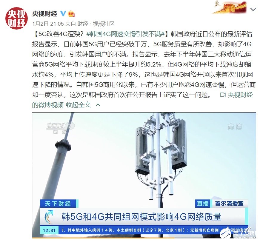 韩国4G网络速度首次出现网速下降,建设独立5G基...