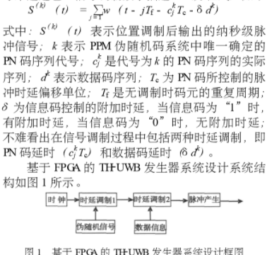 基于Altera DE2 FPGA开发平台实现TH-UWB窄脉冲信号发生器系统设计