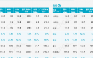 12月全国狭义乘用车销量为228.8万辆,呈现市...