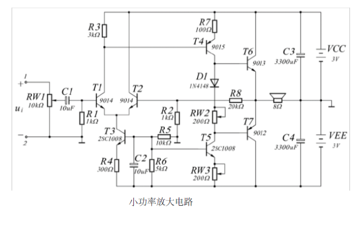 小功率放大电路的实验详细说明