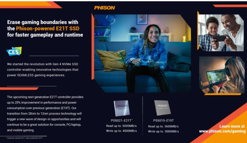 Phison˶оƬͨPCIe Gen4 SSDоƬʵ5GB / sĶȡٶ