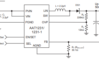 传导升压DC/DC转换器AAT1231的性能特点及应用