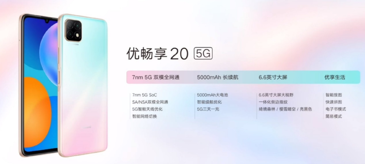 联通两款5G新机优畅享20/20 Plus正式发...