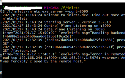 inlets：一個基于 WebSocket 隧道實現的內網穿透工具
