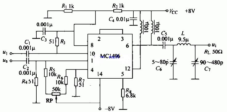 mc1496乘法器电路图