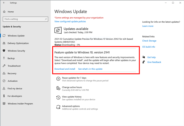 Windows 10 21H1正式官宣：微軟已開始推送更新