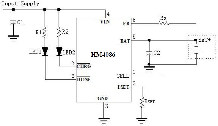 1安培钛酸铁锂电池管理集成电路HM4086