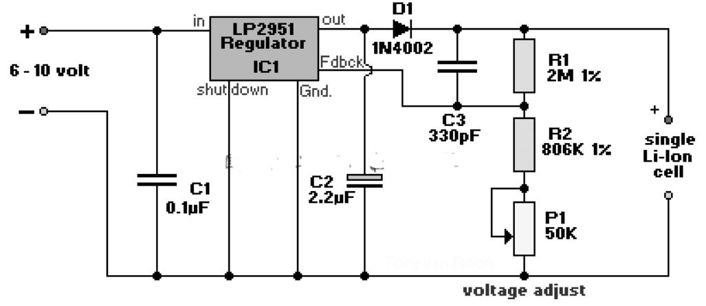 单节<b class='flag-5'>锂电池</b><b class='flag-5'>充电器</b>电路