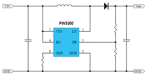 電流模式升壓DC-DC轉換器芯片PW5300