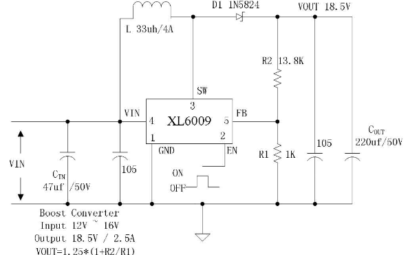 <b class='flag-5'>宽</b><b class='flag-5'>输入</b><b class='flag-5'>范围</b>电路<b class='flag-5'>模式</b>DC-DC<b class='flag-5'>升压</b><b class='flag-5'>转换器</b>芯片XL6009