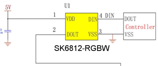智能外控表面贴装SMD型LED SK6812-RGBW