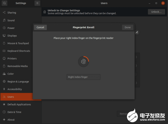 在Ubuntu虚拟机中启用指纹识别登录的方法