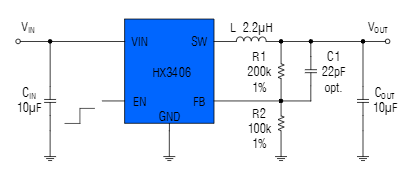 高效率降压转换器芯片HX3406数据手册