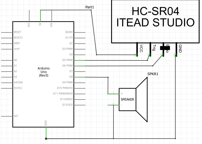 如何用超声波传感器-HC-SR04感应音乐？