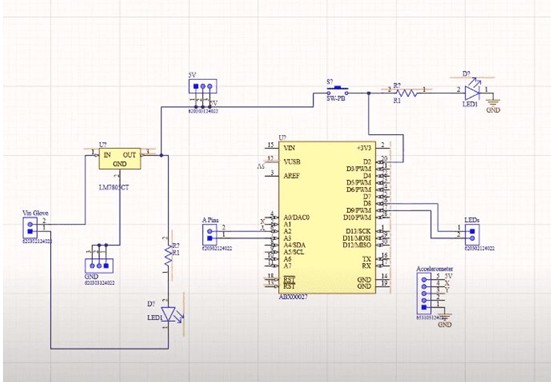 基于使用Arduino、加速度計(jì)和LED制作時(shí)間手套