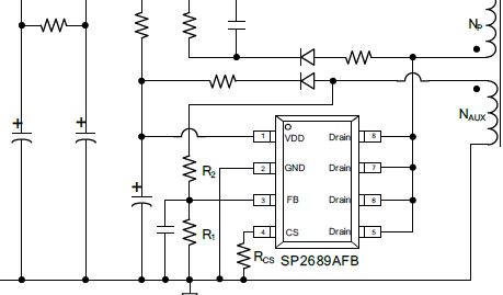 高性能离线PSR电源开关芯片SP2689AFB