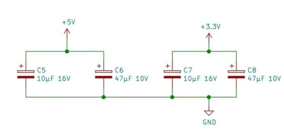 基于小型Micro USB連接電源安裝在標(biāo)準(zhǔn)無焊面包板的電源軌上