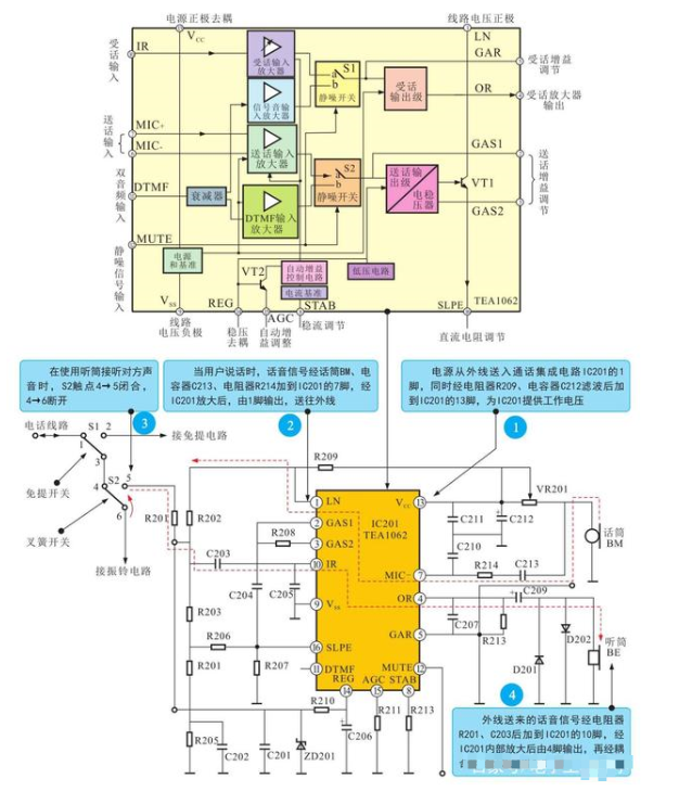 电话机的电路结构及实用电路分享