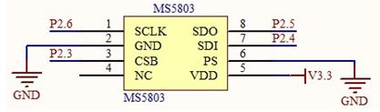 图4 MS5803-02BA接口电路