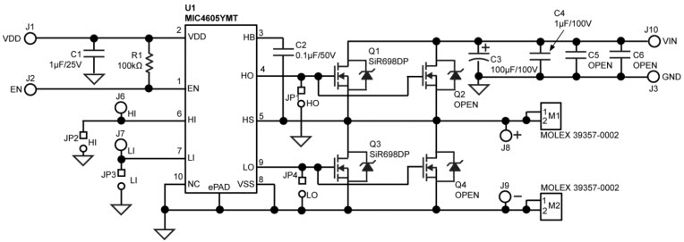 基于<b class='flag-5'>MIC4605</b>-1YMT EVMOSFET功率驱动器的参考设计