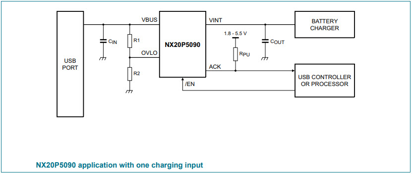 基于<b class='flag-5'>NX20P</b>5090_Typical ApplicationPower Switch的参考设计