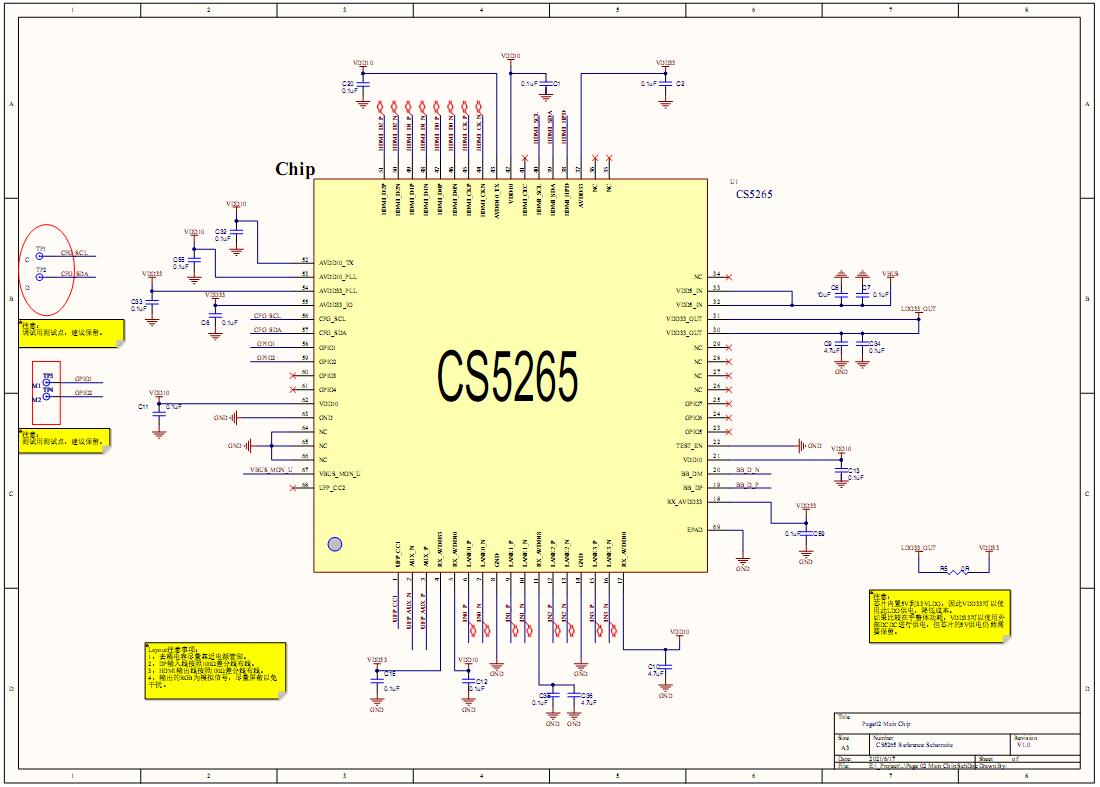 CS5266TYPEC转HDMI+PD+USB扩展坞方案