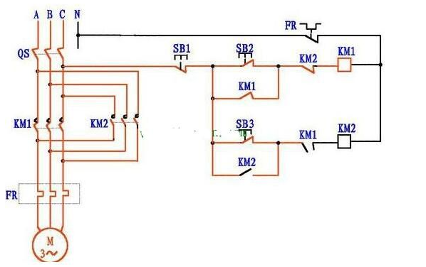 三相电机正反转控制电路图及原理详解6
