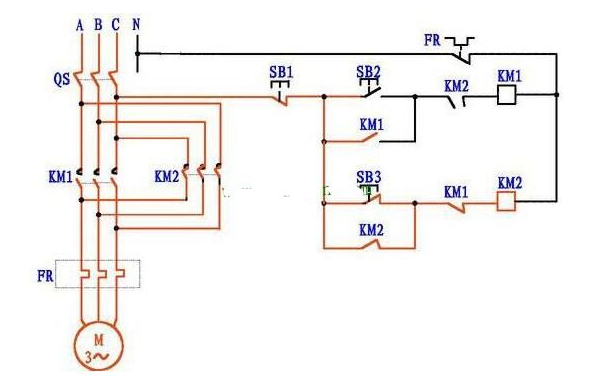 三相电机正反转控制电路图及原理详解8
