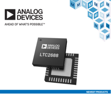 贸泽备货Analog Devices LTC2688 16通道DAC助力光纤网络和自动化应用